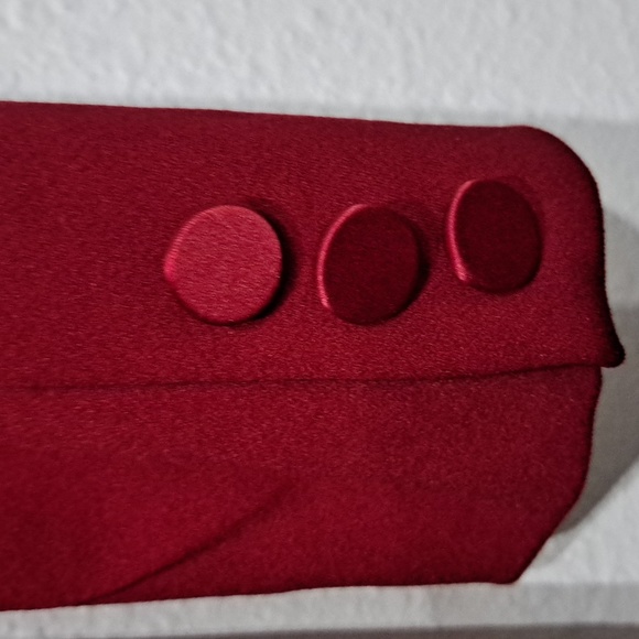 Adrianna Papell Red Crepe Tuxedo Gown - Picture 12 of 14